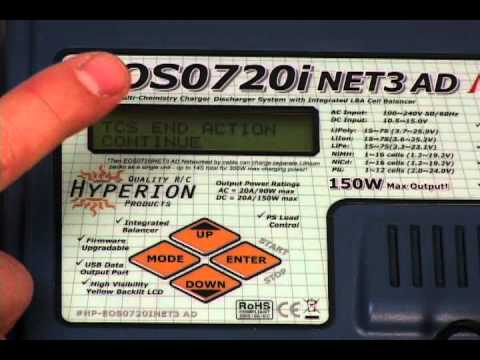 How to charge & discharge a LiPo pack using the Hyperion EOS720i