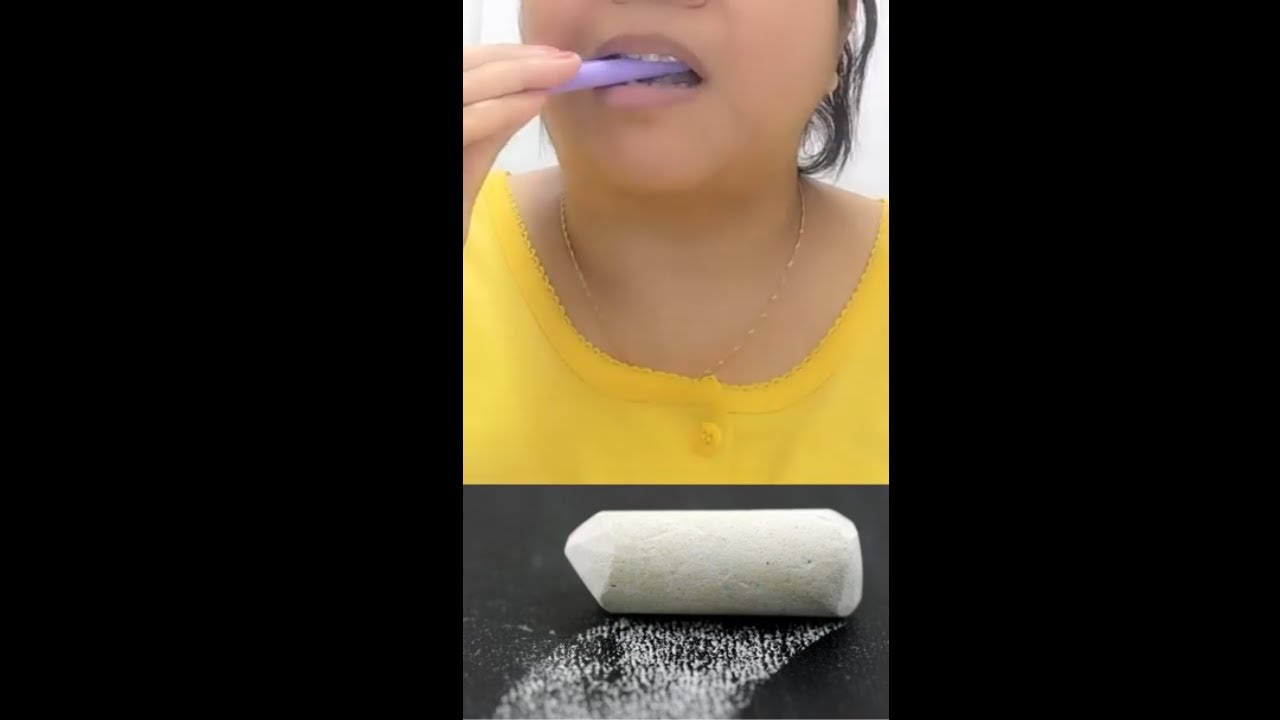 eating chalk chalk asmr chalk slate pencil challenge accepted YouTube