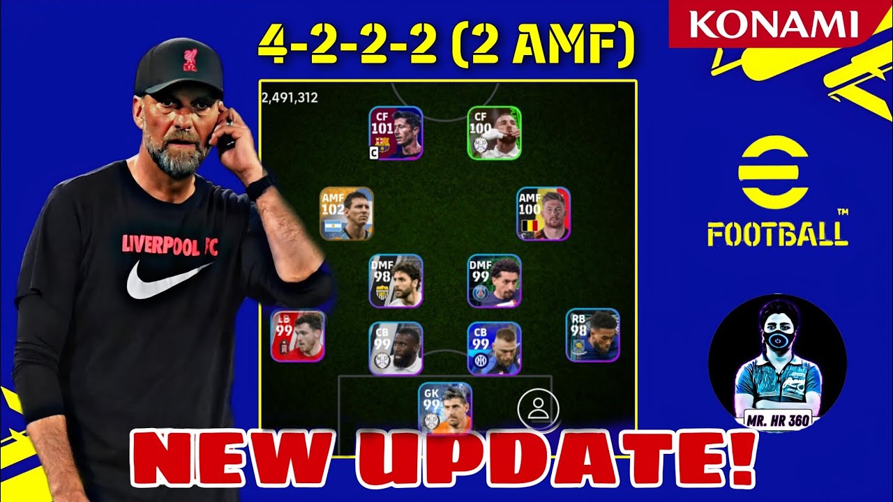 How To Get 2 AMF Formation in eFootball 2024 Mobile | Trick To Get 4222 Formation