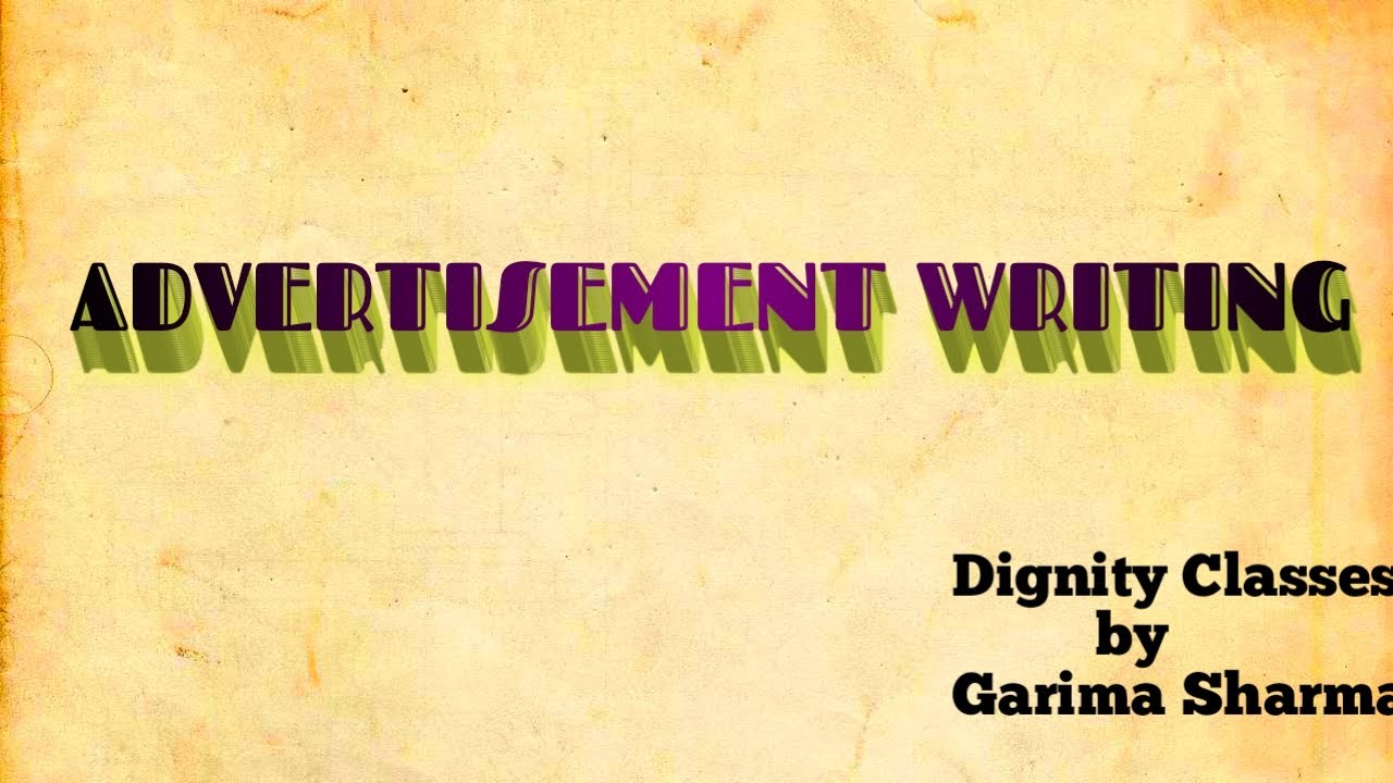 Advertisement Writing/ Lost and Found