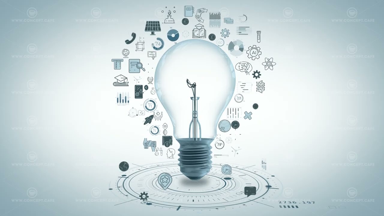 Light bulb inspiring innovation and new ideas