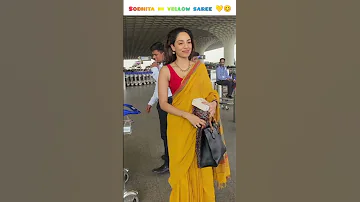 Sobhita In Yellow Saree Look Trending Shortvideo Virarshorts Sobhitadhulipala 