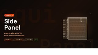 Build a Note Viewer with Side Panel in egui | Learn egui in Neovim Ep 9