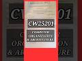 Computer Organization & Architecture (CW25201) #cw25201 #coa #computerorganization #architecture