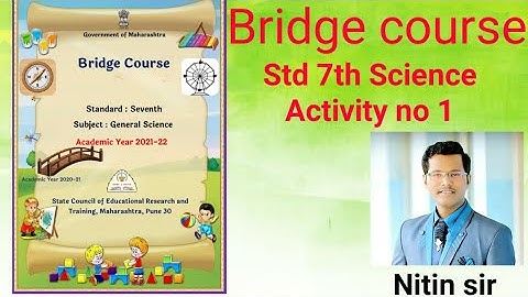 Bridge Course || Std 7th || Science || Activity no 1 || Nitin sir