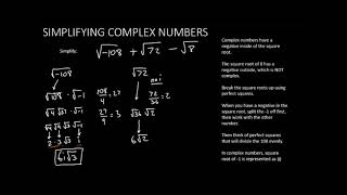 MAT 171   section 1-6   part 1 of 4   Simplifying Complex Numbers