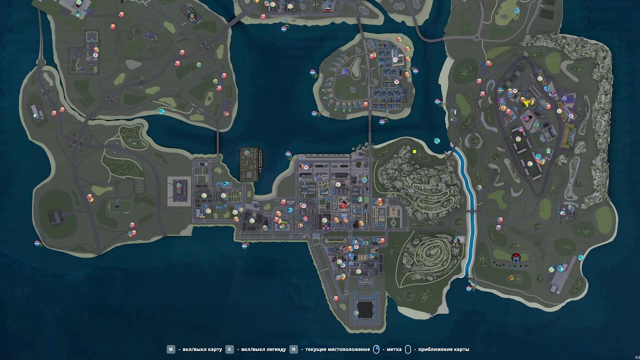 Карта next rp с названиями городов