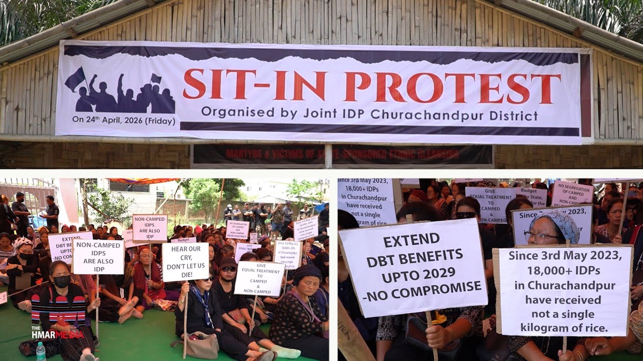 Sitting Inprotest Sit-In Protest Organised by IDP Churachandpur | April 24, 2026 - YouTube