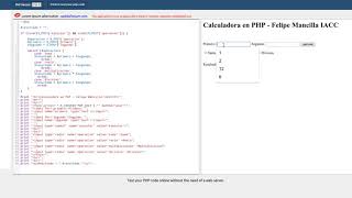 Calculadora Felipe Mancilla en PHP - IACC 2019