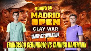 Madrid Open |  Francisco Cerundolo   vs Yannick Hanfmann     | [25 April 2026] | Gameplay Simulation