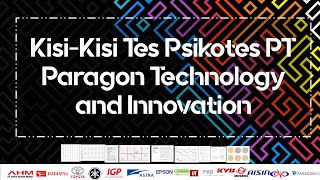 KISI KISI PSIKOTES PT PARAGON TECHNOLOGY AND INNOVATION (FEB 2024)