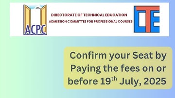 ACPC MBA MCA Round-1 Seat Allocation is Declared!