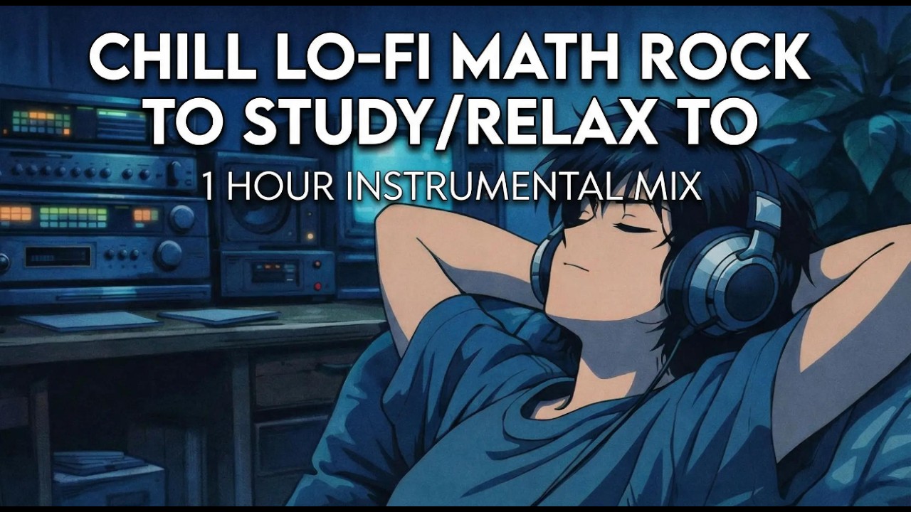 Chill Lo-Fi Math Rock to Study | Relax To 🎧 1 Hour Instrumental Mix