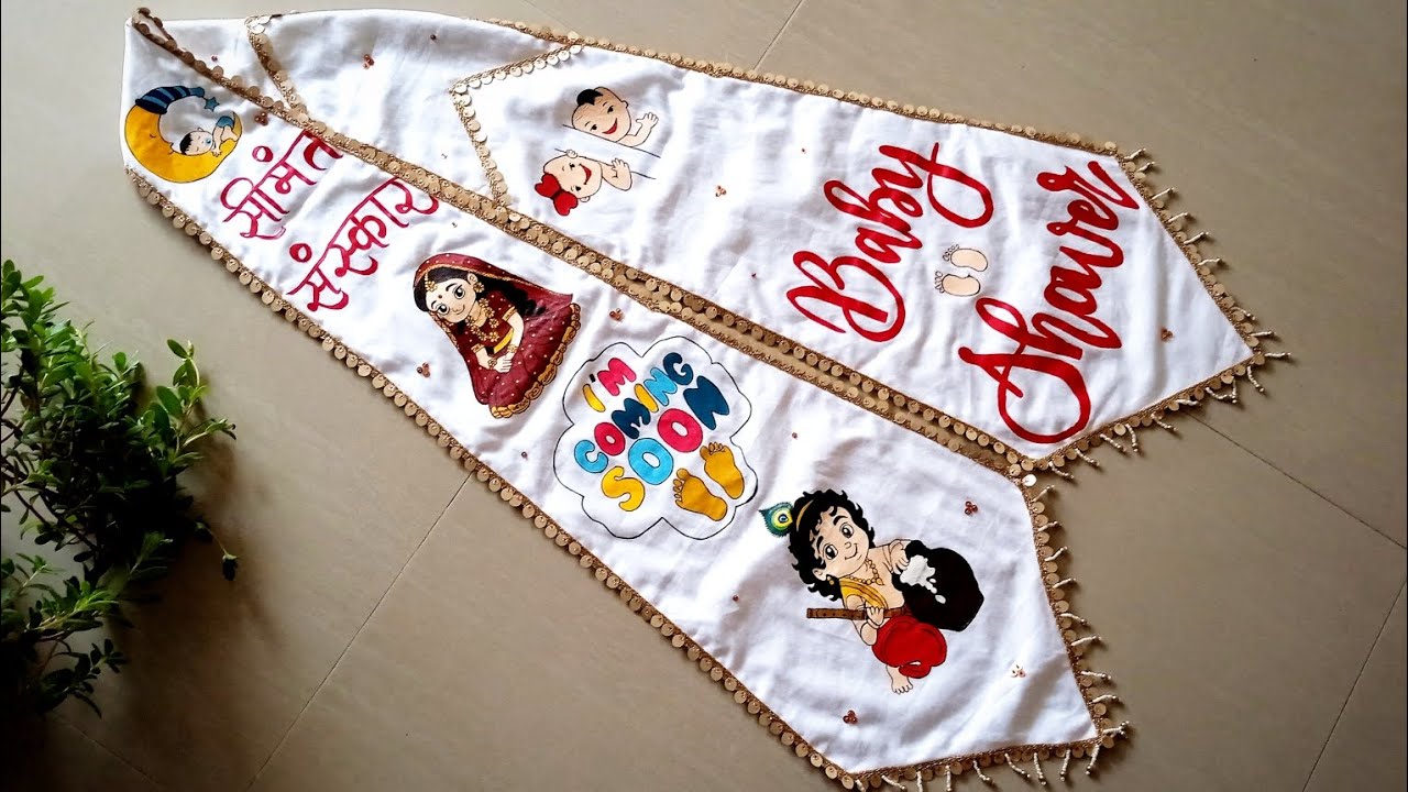 Baby Shower Dupatta / how to make it / Mom to be Belt || Bits of ART ||