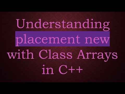 Understanding placement new