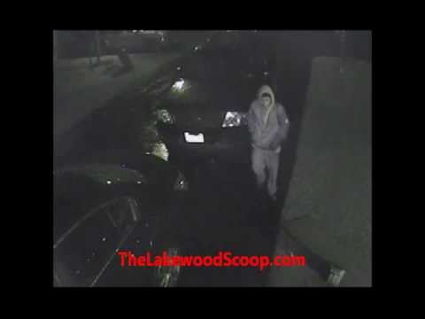 Suspected Burglar Going From Car To Car Caught On Camera - YouTube
