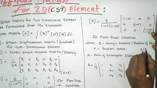 Two dimensional (2D) CST Element Problem | Constant Strain Triangle Element | Isoparametric Elements