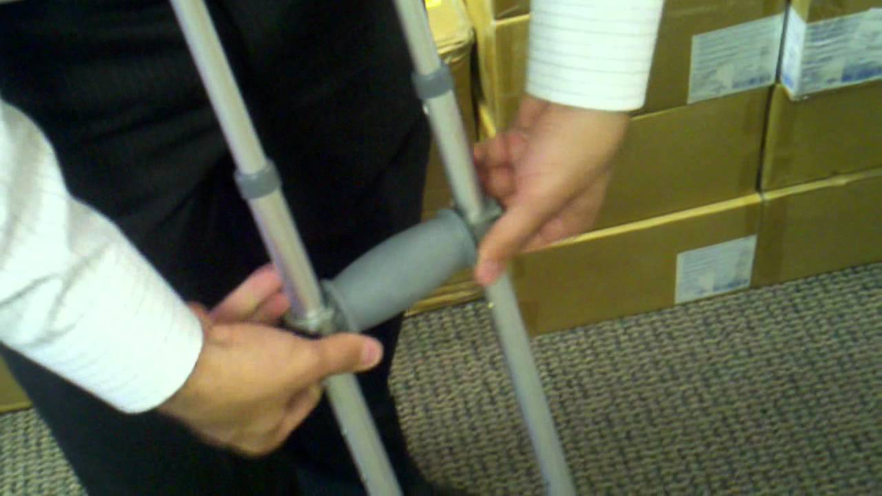 Knock Down Universal Aluminum Crutches One Size Fits All YouTube