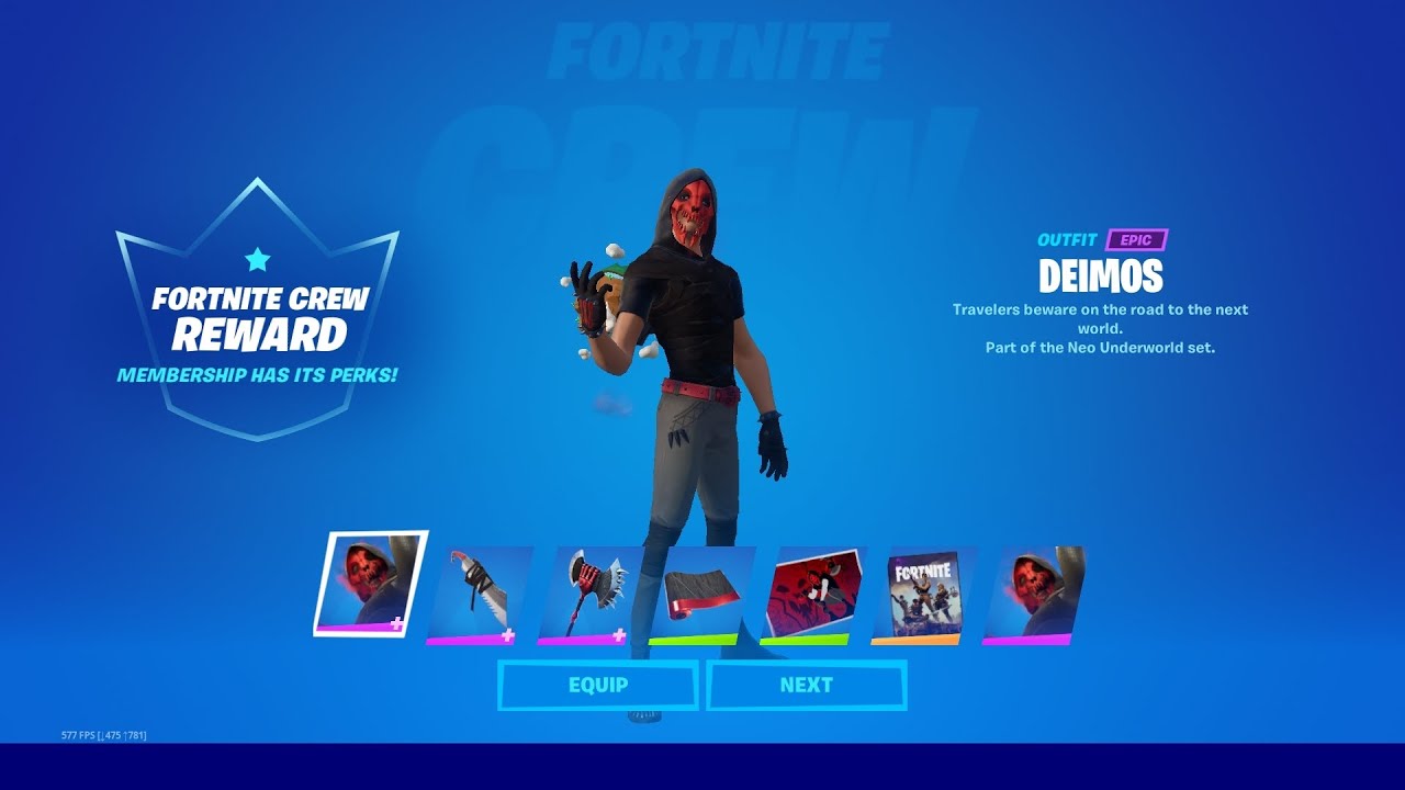 Fortnite May Crew Pack Trailer & Skin Showcase! (Deimos)
