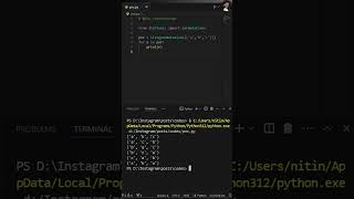 Permutations and combinations in python🐍🧑‍💻#python #coding #programmingtips #ezsnippet #maths #cse