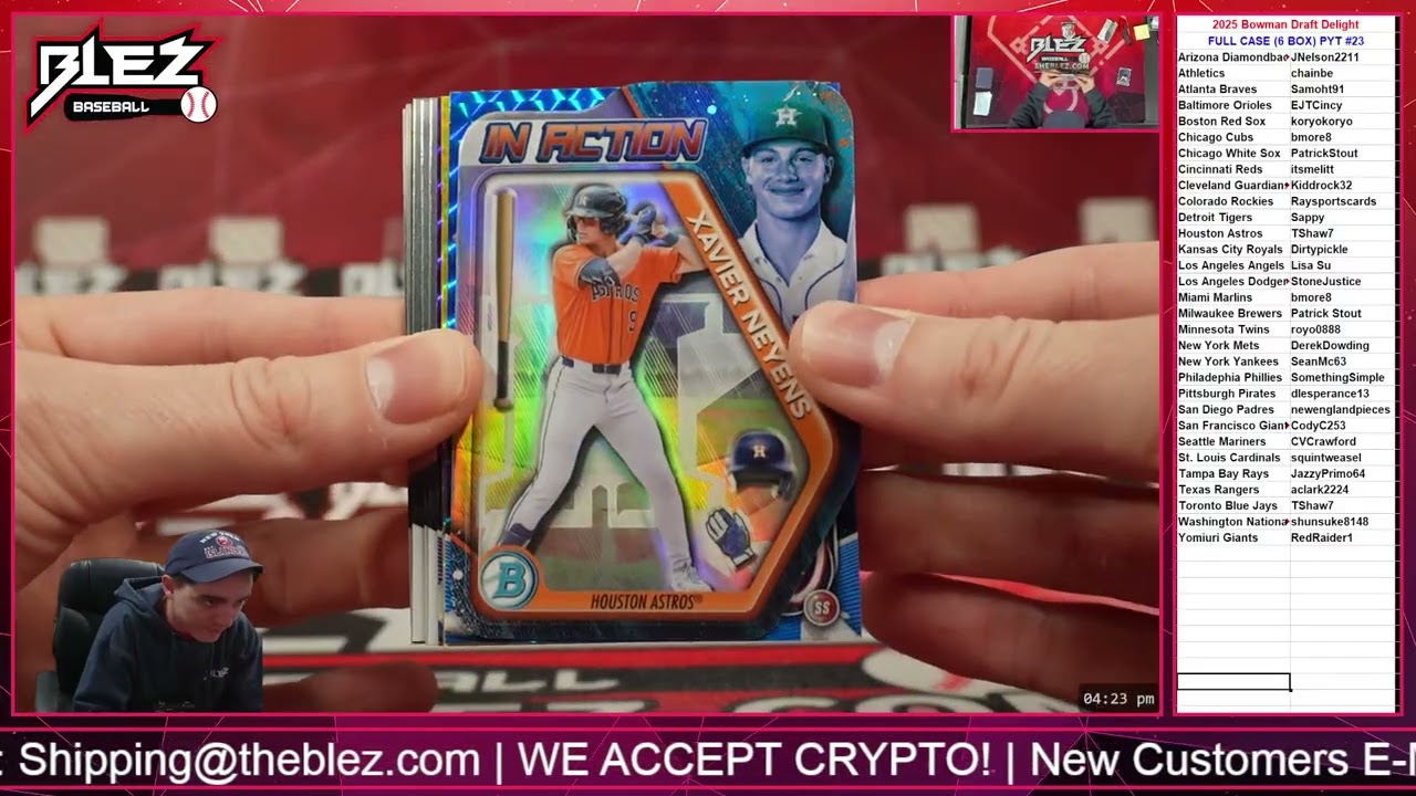 2025 Bowman Draft Delight FULL CASE BREAK #23 PICK YOUR TEAM