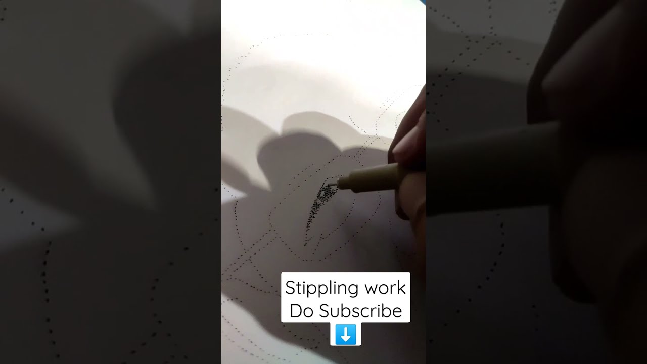 Stippling artwork. // Process video