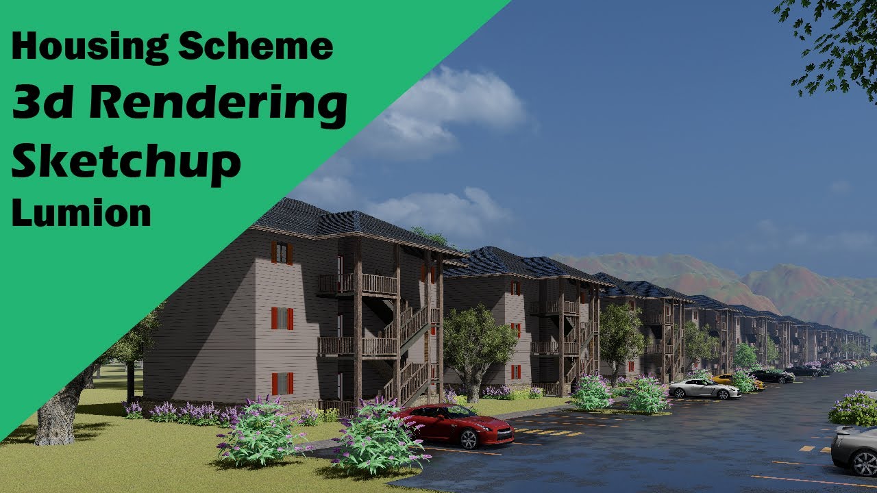 Realistic 3D Lumion Rendering for Housing Scheme with SKETCH UP - YouTube