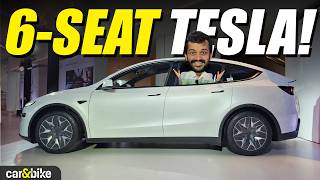 India's NEWEST Tesla: 6 seats + 681 km range + dual motors @ ₹61.99 lakh! | Model Y L First Look Tesla Ranges By Model