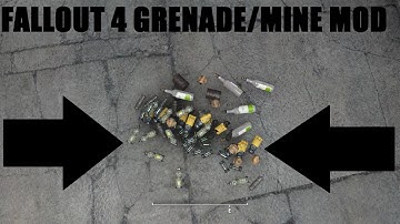 Fallout 4 PS4 MOD!  Grenade And Mine Pack! Grenade Mods