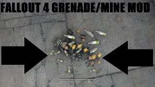 Fallout 4 PS4 MOD!  Grenade And Mine Pack! Grenade Mods