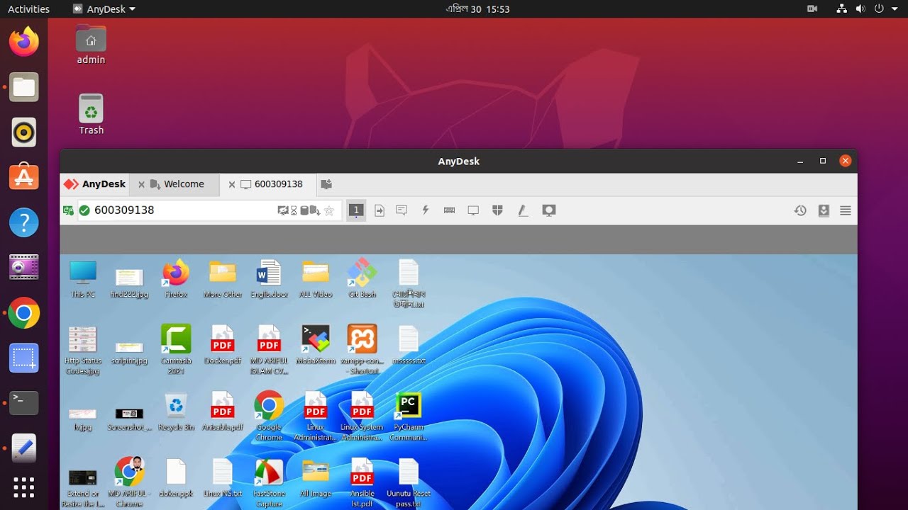 how to install anydesk on ubuntu || Use anydesk linux to windows 11 ...
