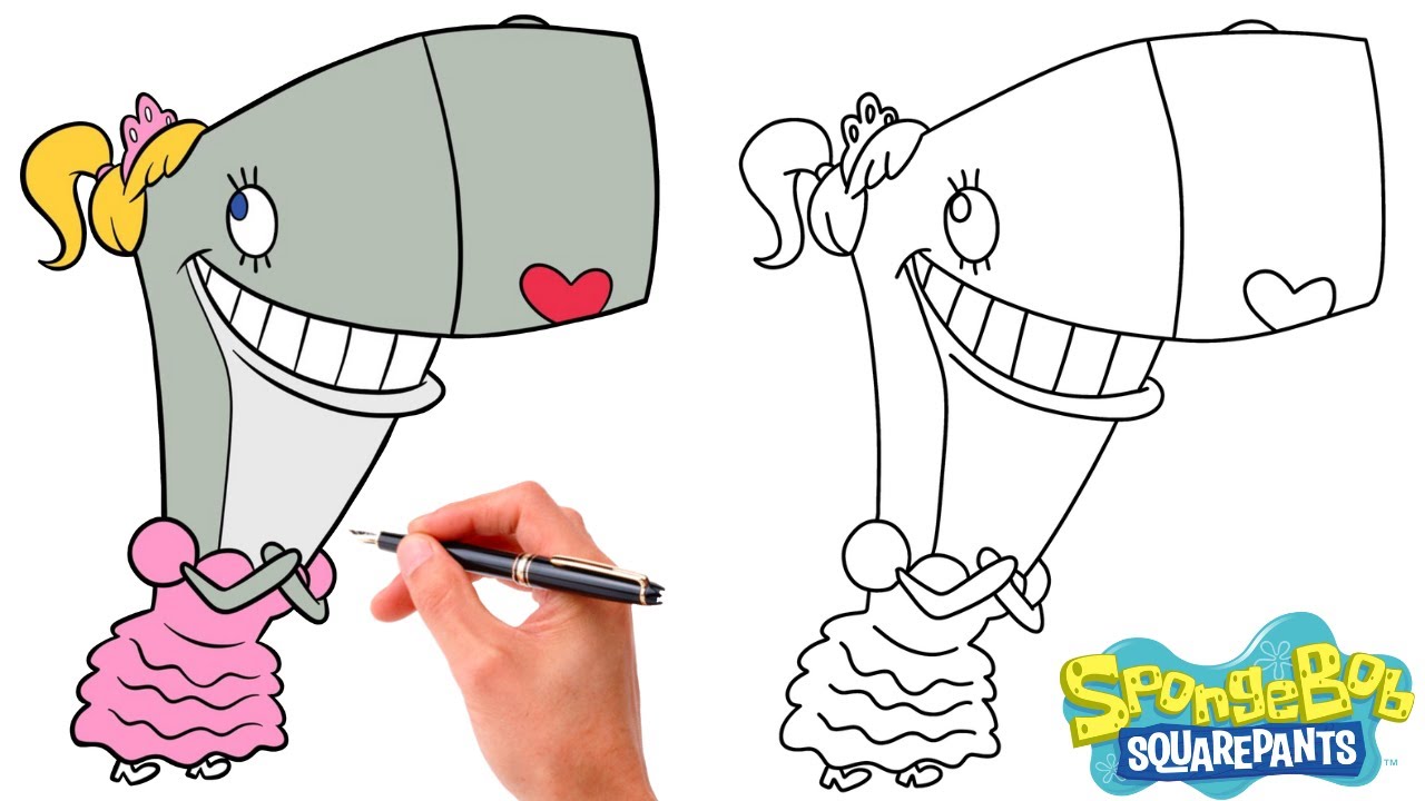 How To Draw PEARL KRABS From Spongebob | Spongebob Drawing