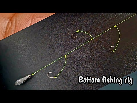 How To tie 3 fishhooks to mainline || fishing knot || Bottom fishing rig - YouTube How To tie 3 fishhooks to mainline || fishing knot || Bottom fishing rig - YouTube