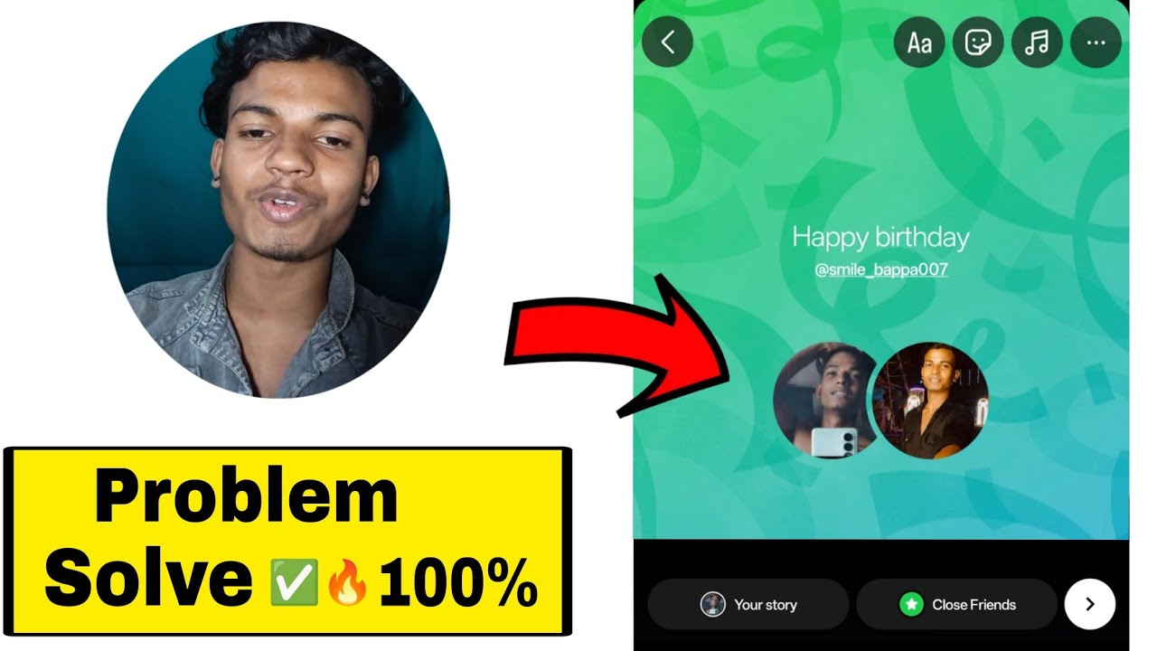 Instagram Happy Birthday shout- out option showing problem solve 🔥