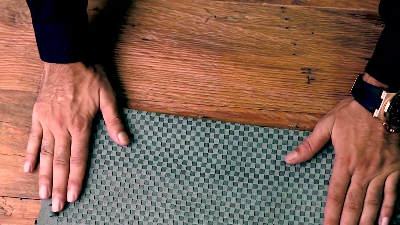 Elegant Woven Leather Black & Gray Handmade Basket weave Cowhide