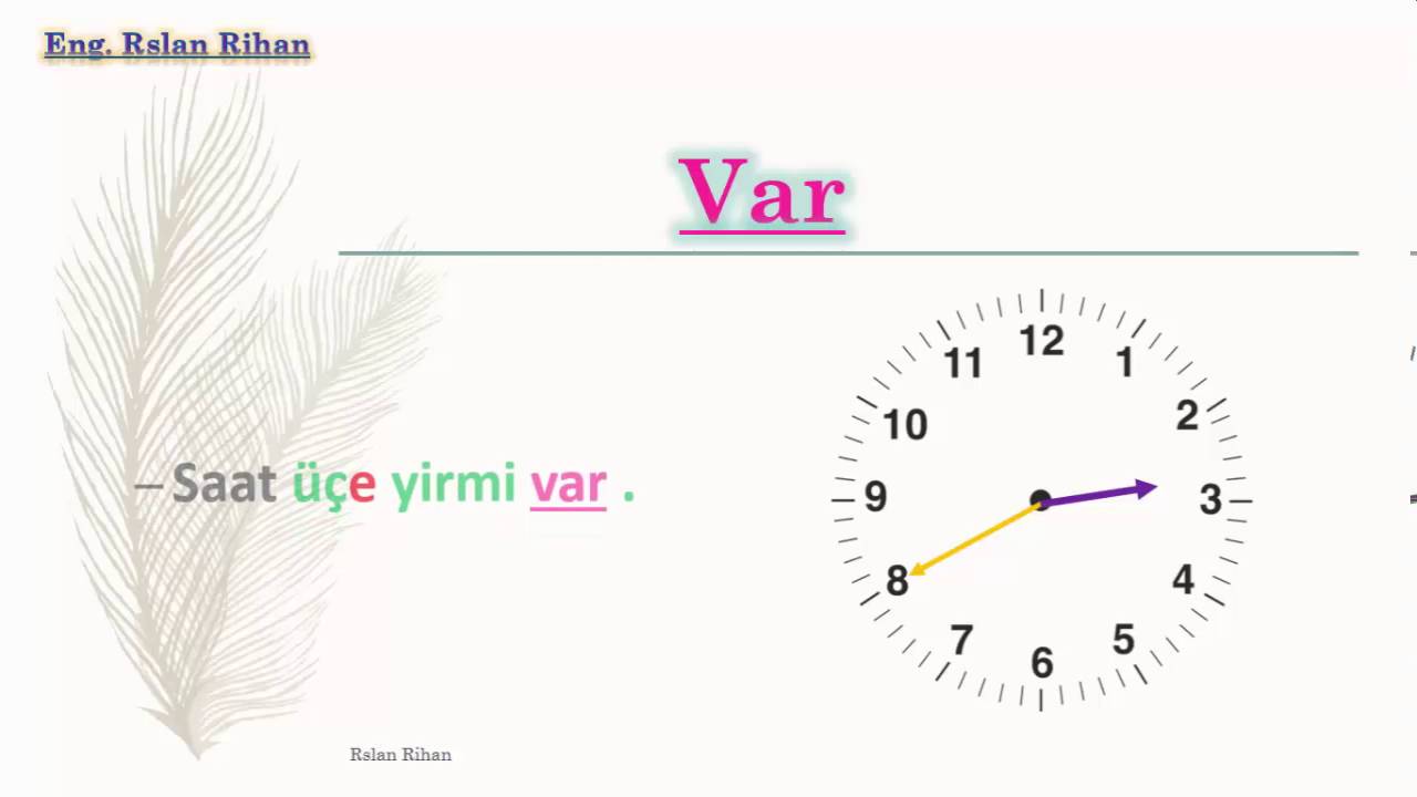 تعلم اللغة التركية (الدرس 16 من المستوى الأول A1) (الساعة)