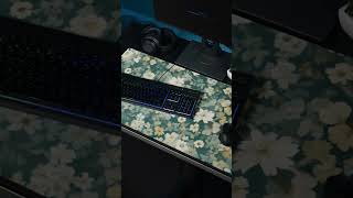 Indulge In Opulent Elegance With Our Luxurious Green And Gold Floral Computer Desk Mat