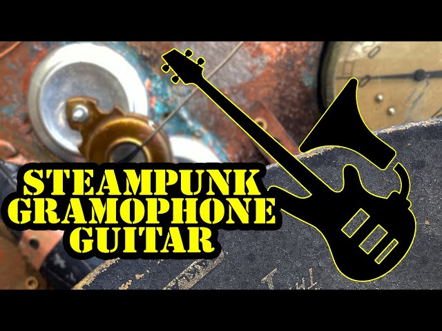 ギター MUSICIAN SOUND DESIGN BRITISH STEEL Unique steampunk guitar made with 100-YEAR-OLD Victrola cone to