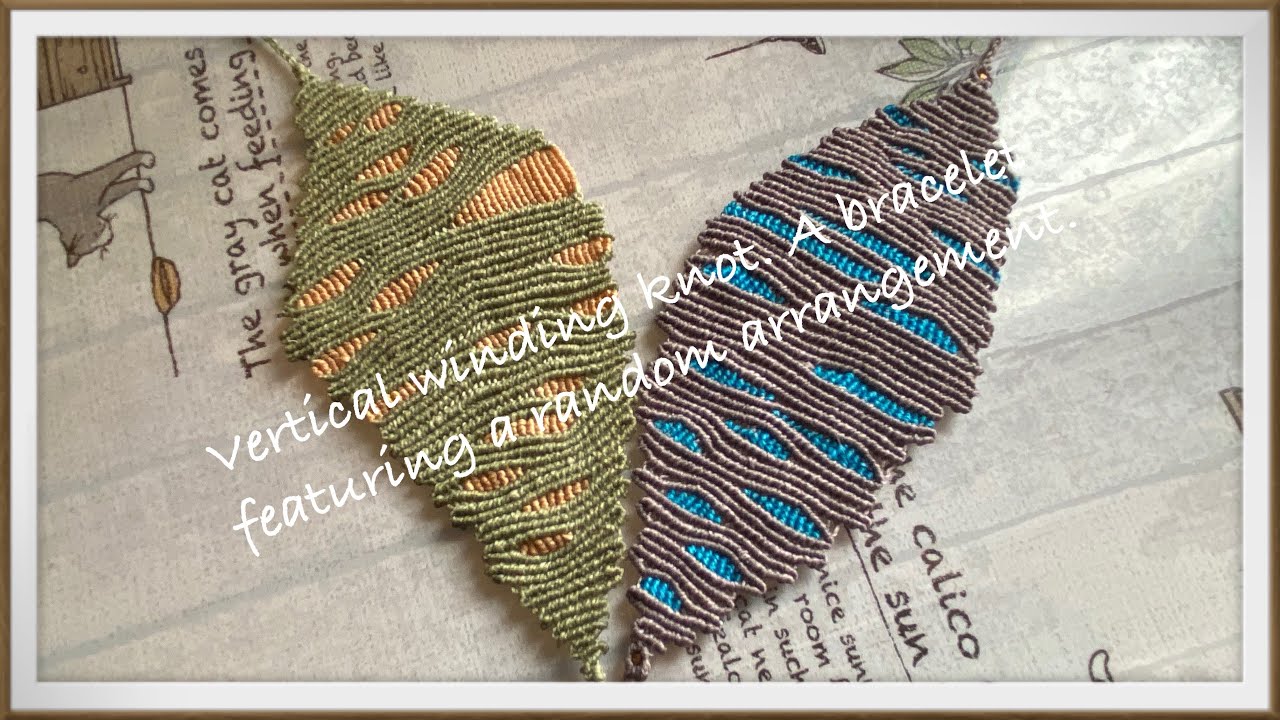 A bracelet in the shape of leaf. macramé.#30