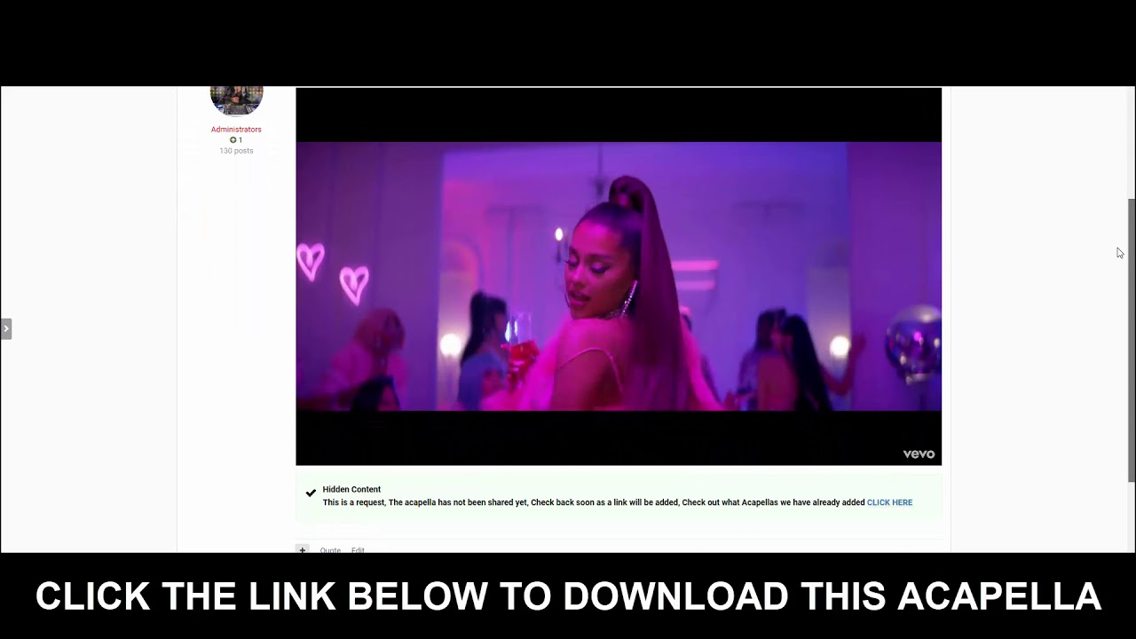 Ariana Grande 7 Rings Studio Acapella Download Youtube