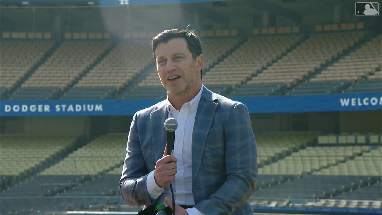 The Dodgers introduce Trevor Bauer