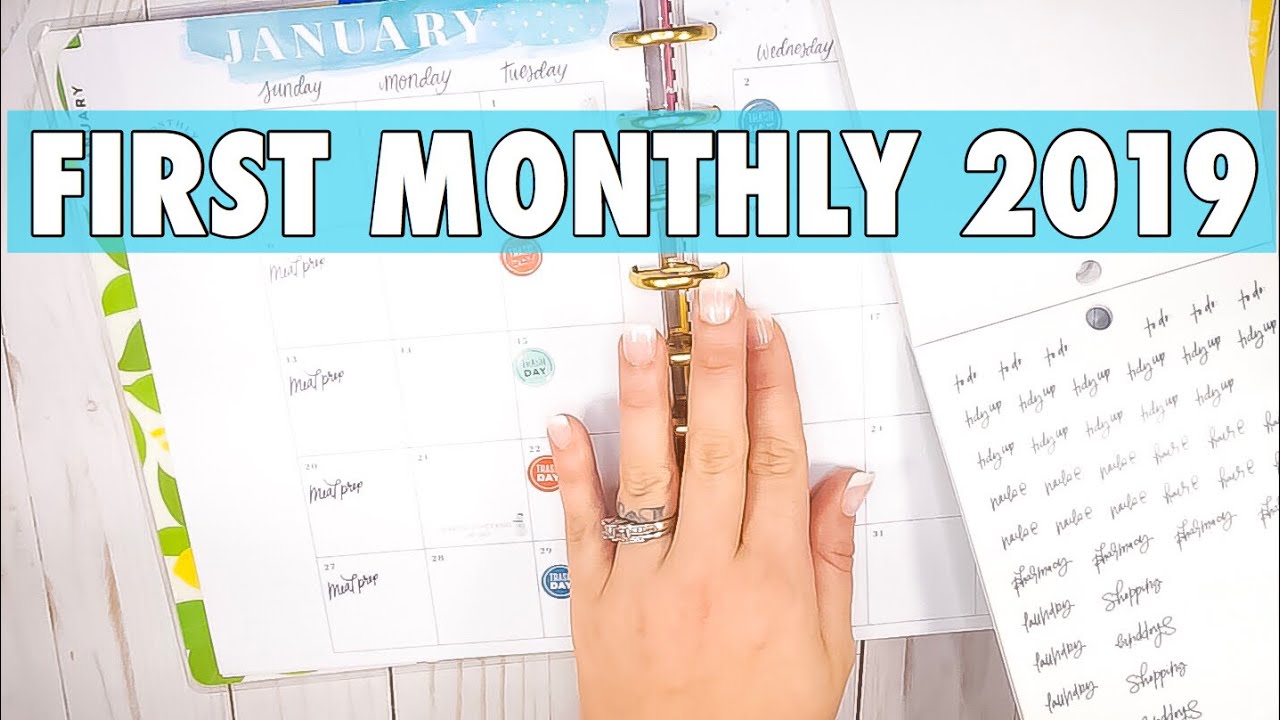 JANUARY 2019 CLASSIC HAPPY PLANNER SETUP | MONTHLY PLAN WITH ME | LIFE PLANNER + HOME PLANNER