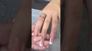 6 weeks later, no damage! Back for a touch-up #french #nails #manicura