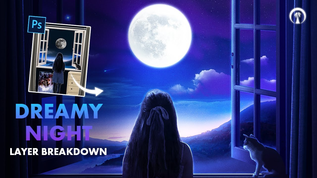 DREAMY NIGHT Photoshop Layer Breakdown | Digital Photo Manipulation S1 EP 1