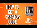 How to get creator code epic games tutorial