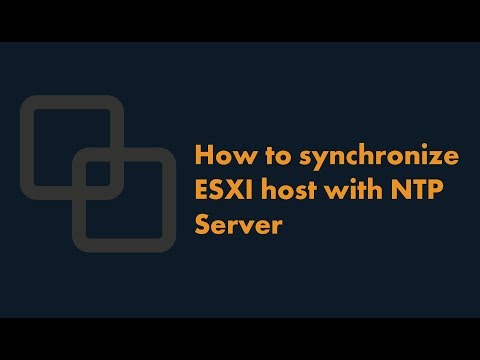 How to synchronize ESXI host with NTP Server