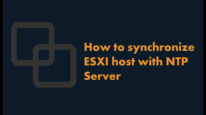 How to synchronize ESXI host with NTP Server