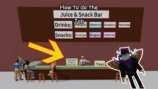 How to do the 5 Coins Juice & Snack Bar Waiter Job | Roblox Growing Up screenshot 4