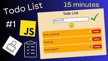 Build a Todo List app using Vanilla JavaScript under 15 minutes #1