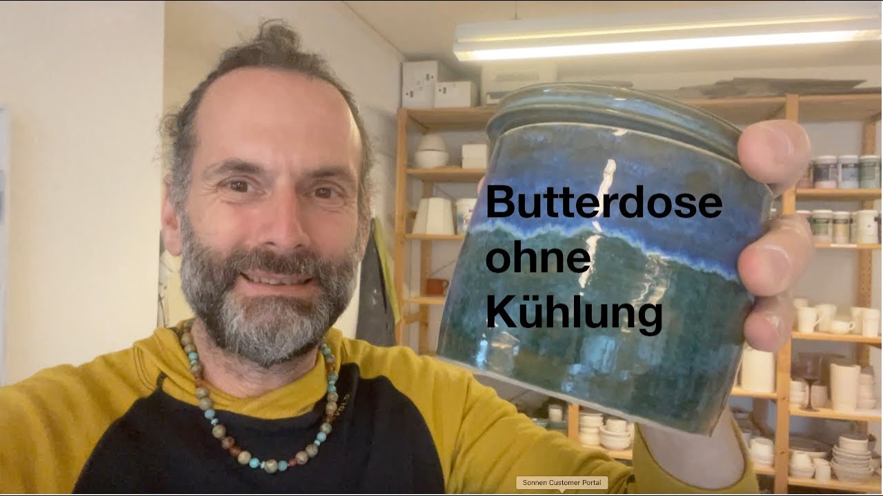Französische Butterdose drehen